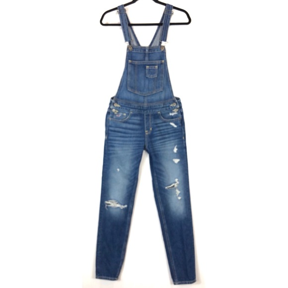 hollister denim overalls